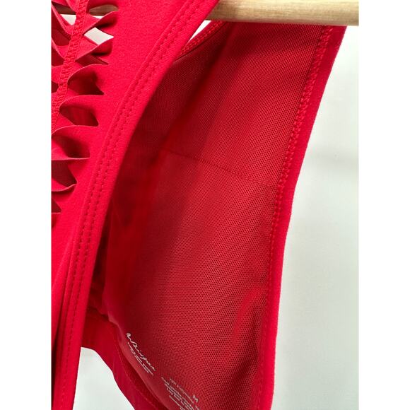 Whisper Berry Stretch Stylish Slit Back Sports Bra Women's Size Medium NWT - Picture 6 of 7